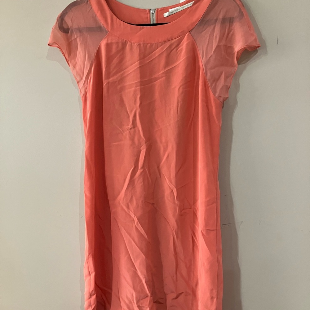 NWT Twelfth Street by Cynthia Vincent Coral Cap Sleeve Mini Dress